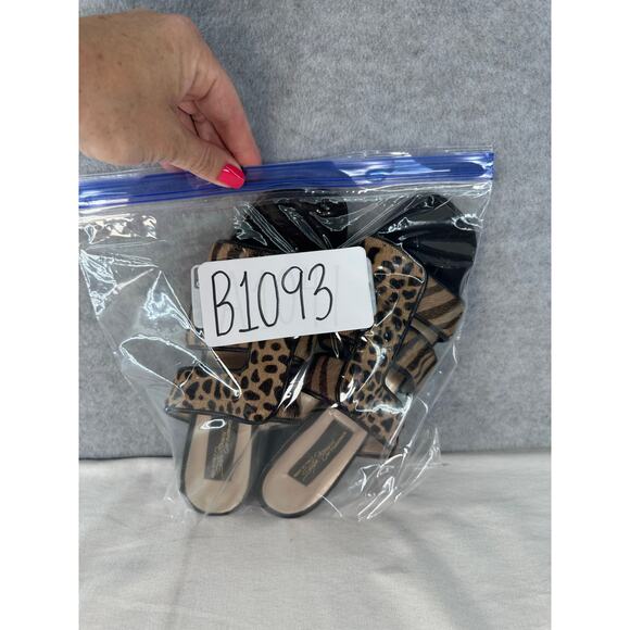 Sesto Meucci Women's sz 9 Animal Print Slip On Slides Sandals Old Money Classic - Picture 11 of 11